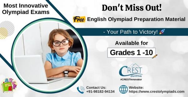 Free English Olympiad Study Material for class KG to 10th grade