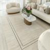 Zen Colin - Contrast Black Rectangular Border Beige Carpet