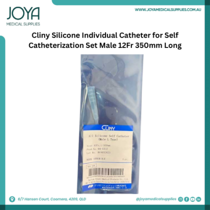 Cliny Silicone Individual Catheter for Self Catheterization Set Male 12Fr 350mm Long - Joya Medical Supplies