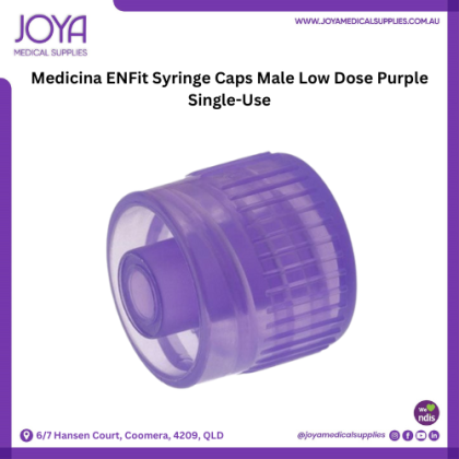 Medicina ENFit Syringe Caps Male Low Dose Purple Single-Use - Joya Medical Supplies
