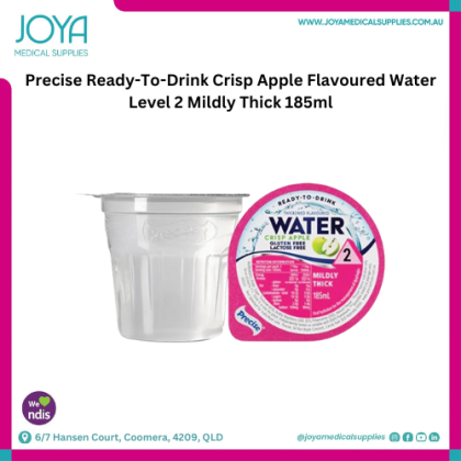 Precise Ready-To-Drink Crisp Apple Flavoured Water Level 2 Mildly Thick 185ml - Joya Medical Supplies