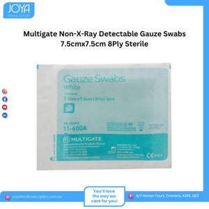 Multigate Non-X-Ray Detectable Gauze Swabs 7.5cmx7.5cm 8Ply Sterile - Joya Medical Supplies