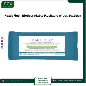 ReadyFlush Biodegradable Flushable Wipes 20x25cm - Joya Medical Supplies